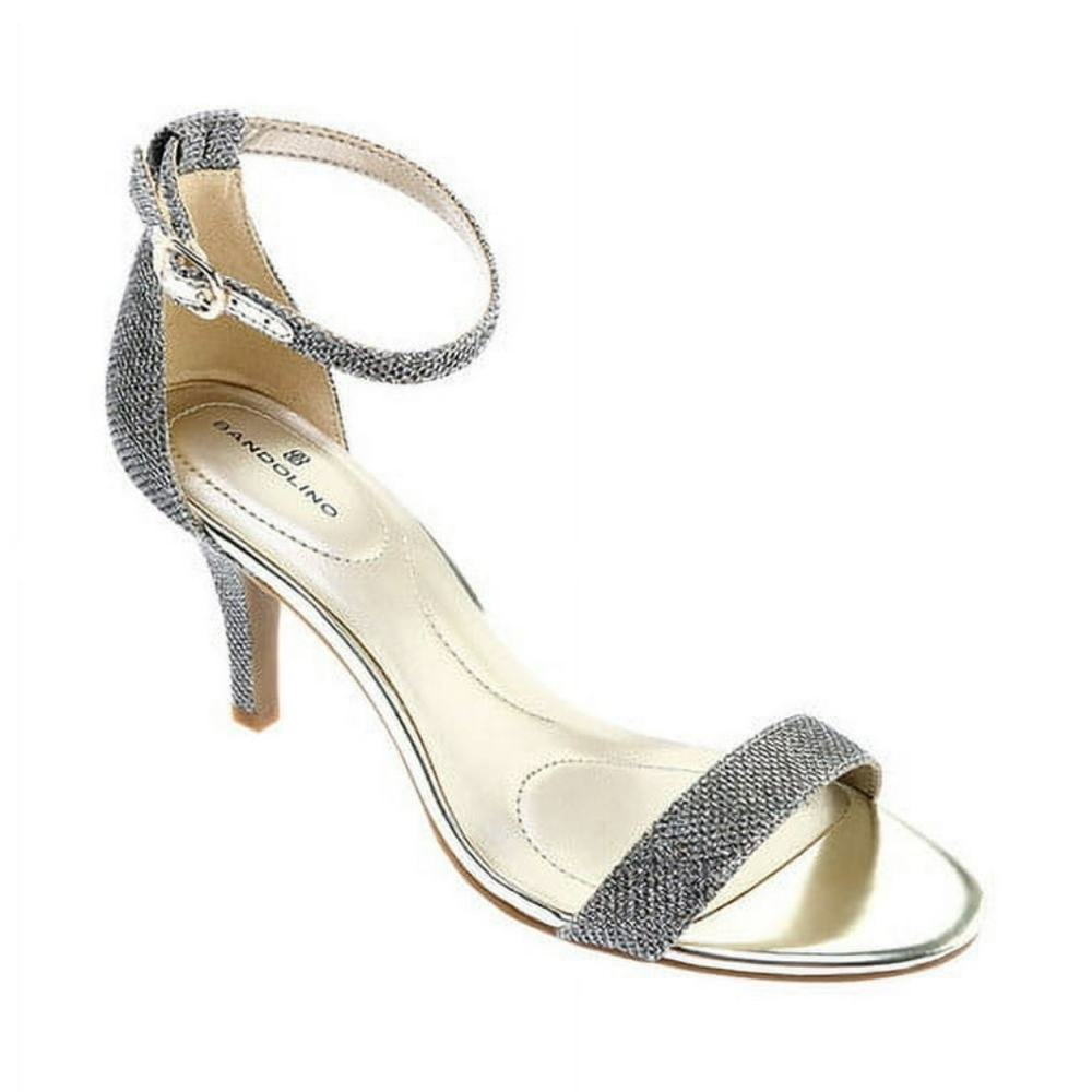 ~~Bandolino Silver Sparkle Heels | Glitter Dress Shoes | Size 9.5 | 3.5” Heel~~